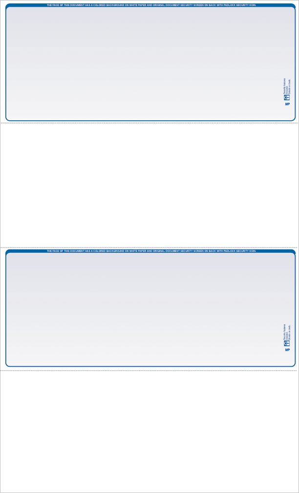 2 Per Page Blank Laser Voucher Top Checks (8.5" x 14")