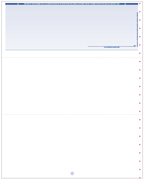 Blank Laser Voucher Check (Sig Line Only)